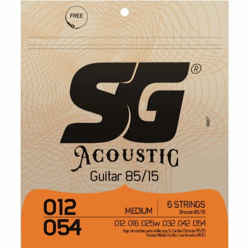 Encordoamento Violão SG 012-054 Bronze 85/15 Medium - 6687