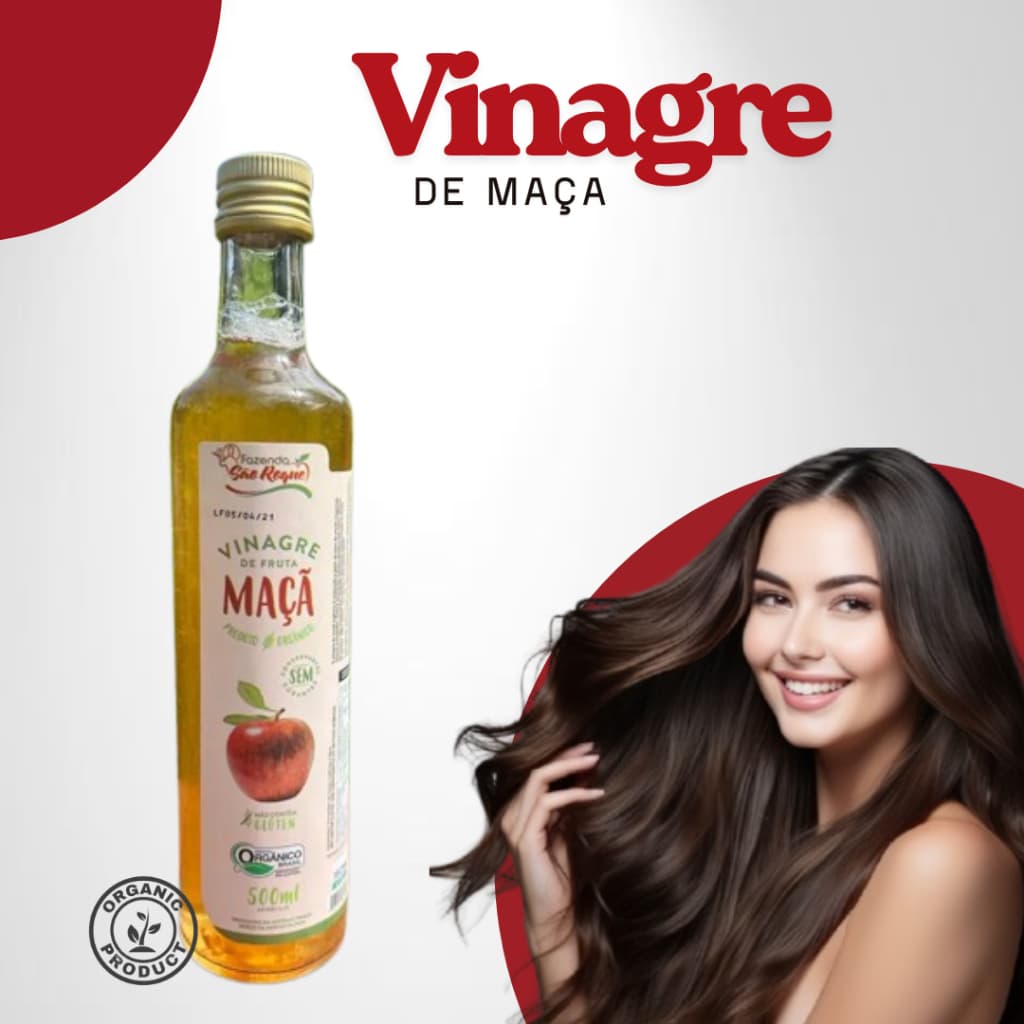 Vinagre De Maçã (Orgânico) (4,2% de Acidez) - Fazenda São Roque 500ml