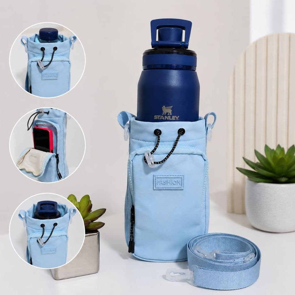 Bolsa Porta Garrafa e Celular Ombro e Transversal Versatil