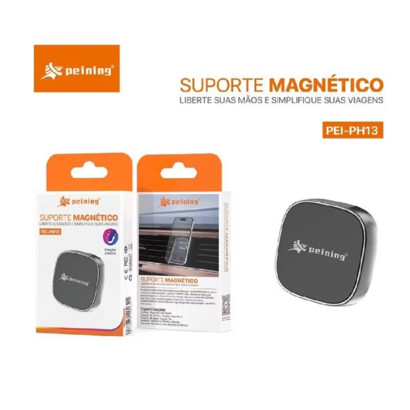 Suporte Celular Universal Carro Magnético Giratório 360° – Ímã Ultra Forte | Compatível com Todos Celulares