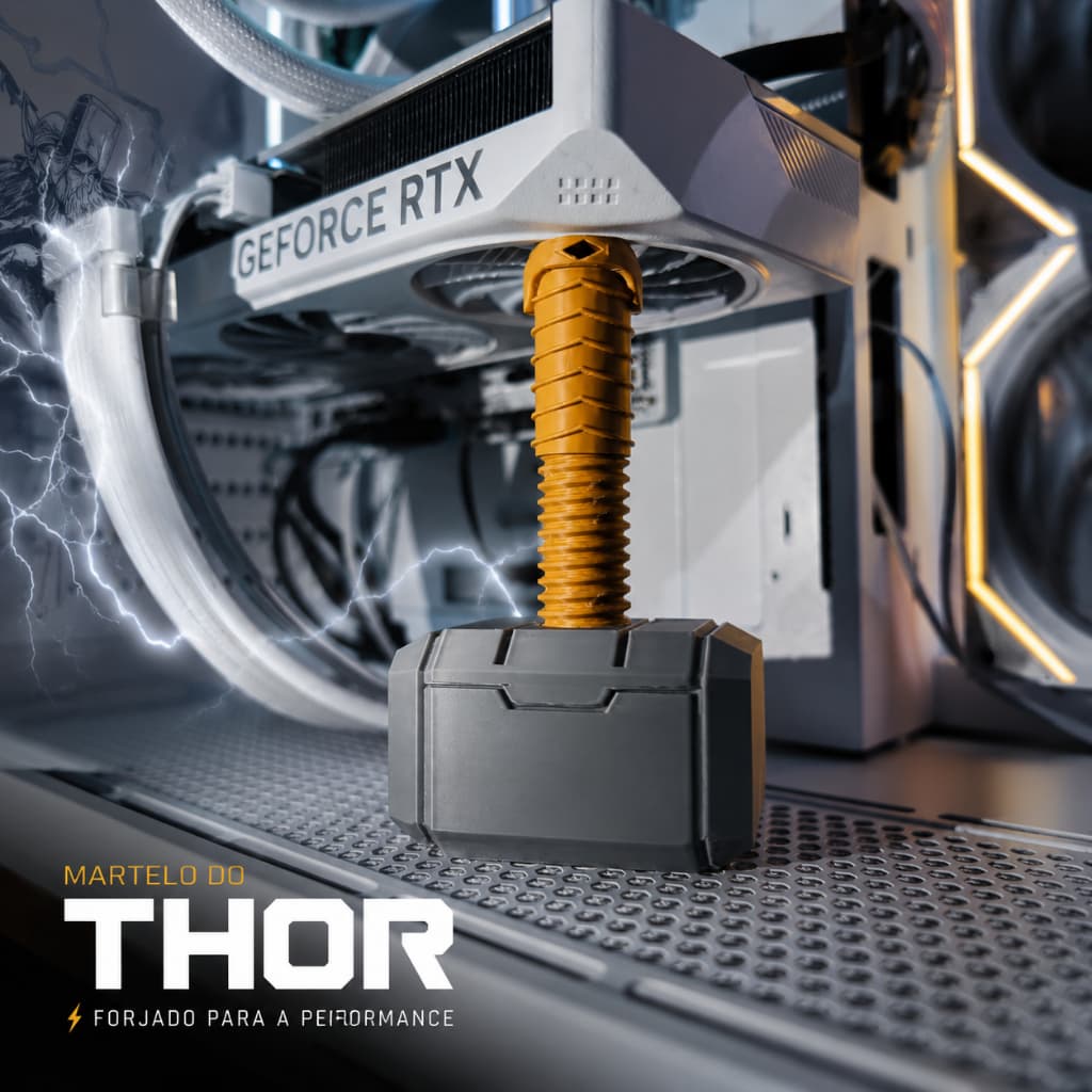 Suporte para placa de vídeo gpu martelo do thor (ajustavel 90mm X 125mm)(G)