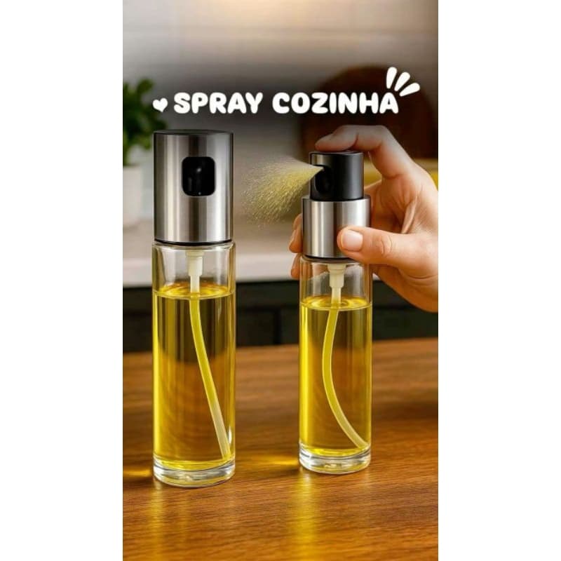 Spray Pulverizador de Azeite Vidro 100ml Borrifador Óleo Vinagre Cozinha Premium
