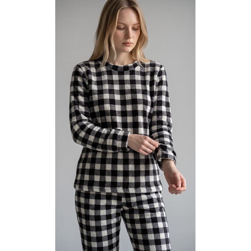Pijama Conjunto Feminino Soft Peluciado de Inverno Quentinho Com Botões Original