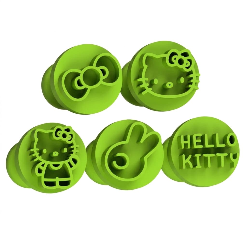 Kit Carimbos Brigadeiros HELLO KITTY Docinhos Molde Festa Confeitaria - 5pçs