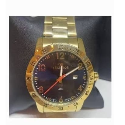 Relógio Masculino Technos Dourado Prova Dágua Top Original