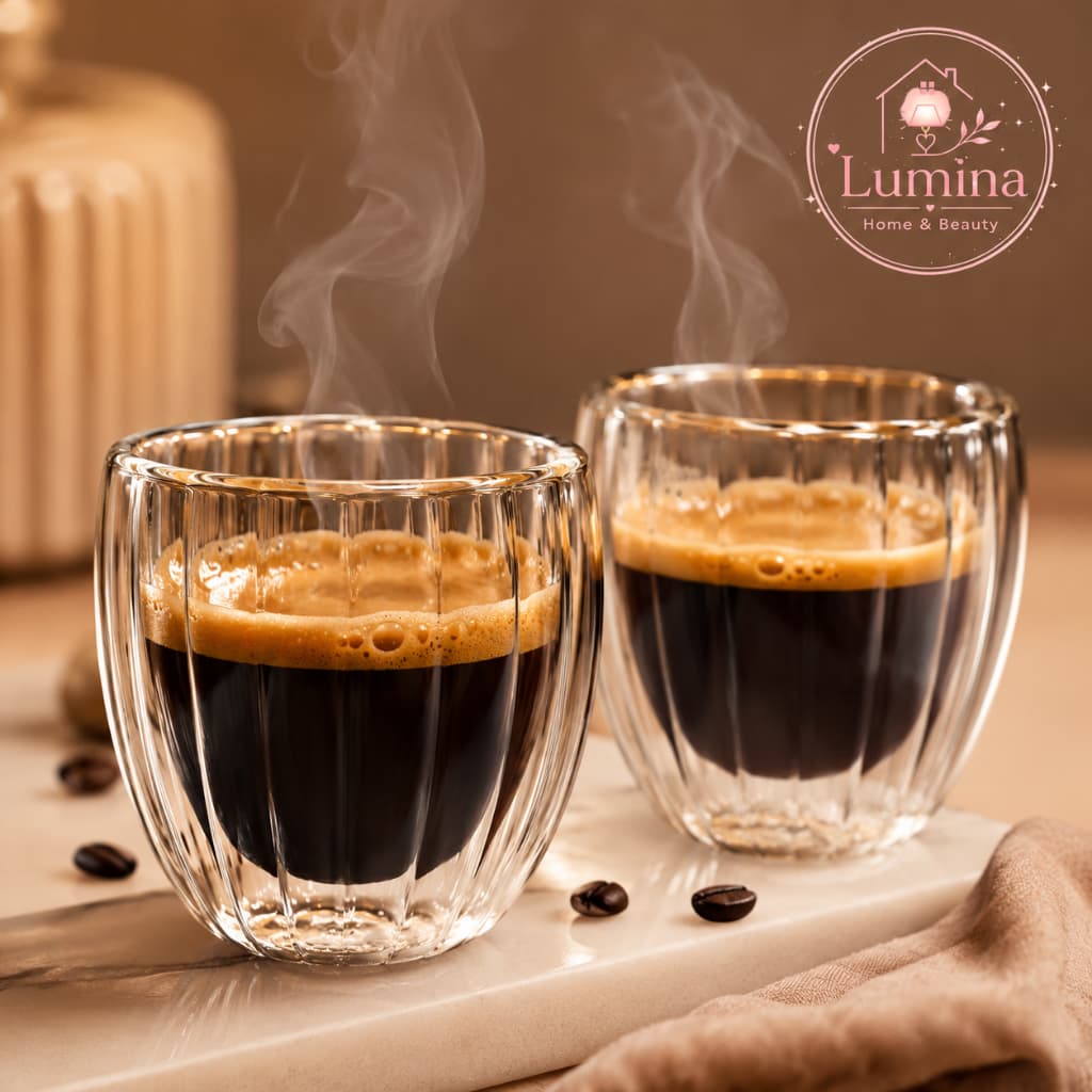 Jogo 2 Copos Café Borossilicato Linea 90ml