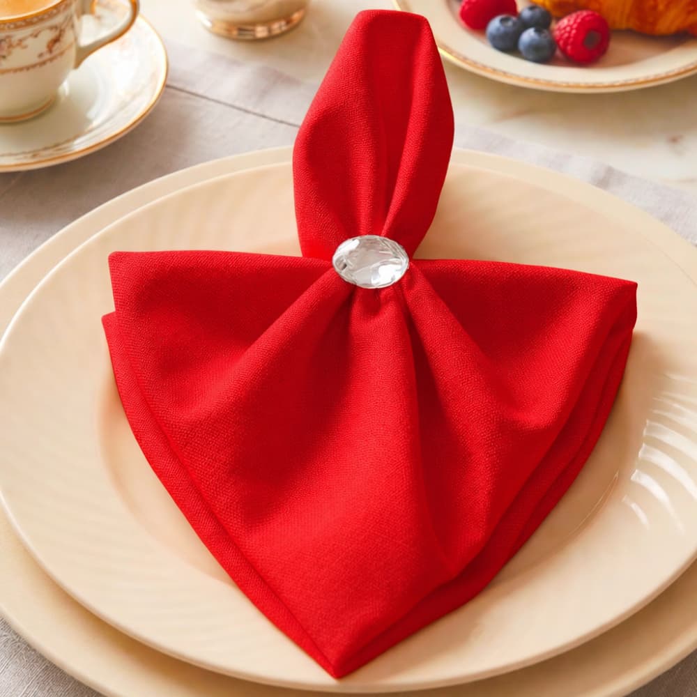 Kit 2 Guardanapo de Tecido 35X35 Par de Guardanapo de Boca Decoração Mesa Posta Dia dos Namorados