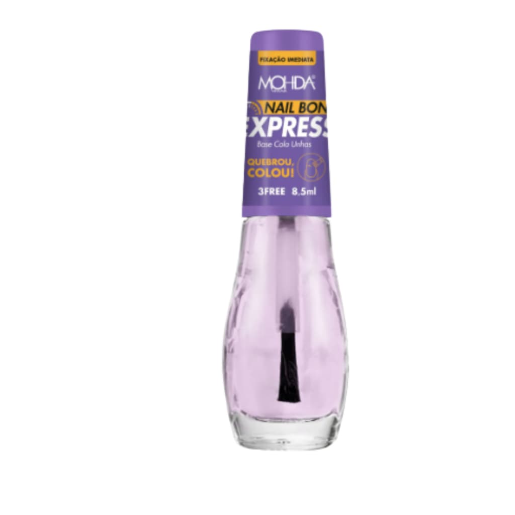 Nail Bond Express - Base Cola Unha Mohda 3FREE - Fixação Imediata Repara quebras e fissuras