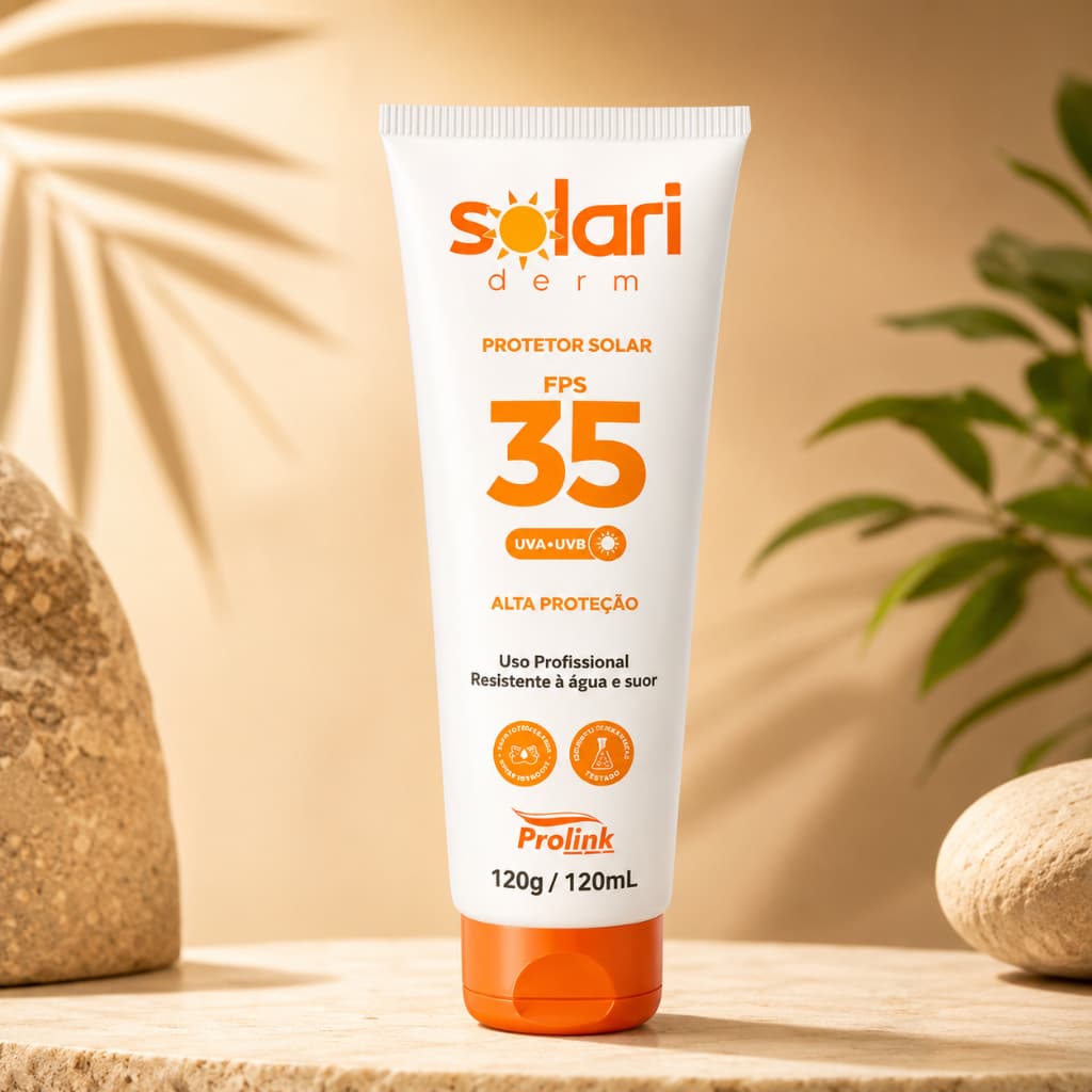 Protetor Solar FPS 35 Dermachem 120g Toque Seco Resistente Ao Suor UVA UVB
