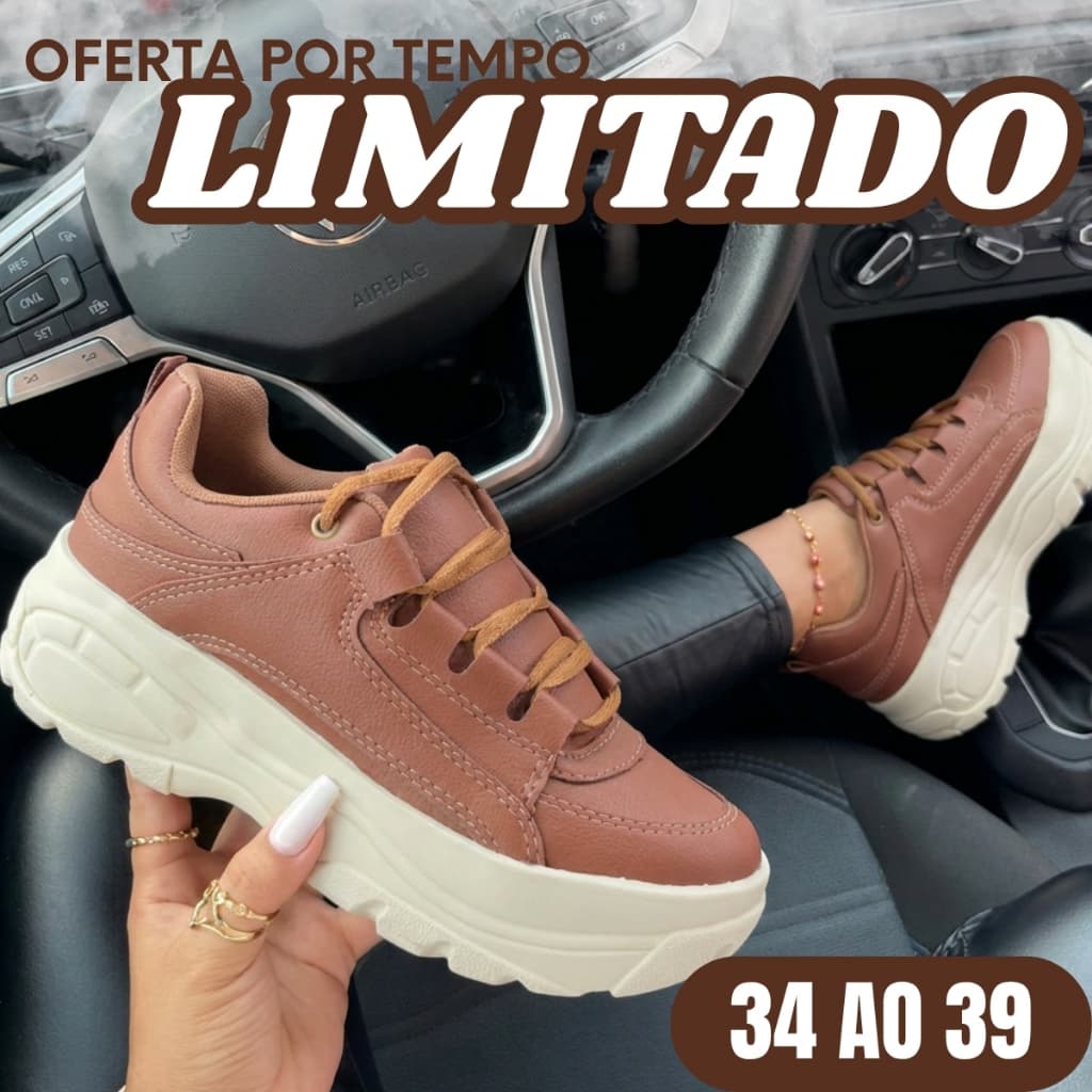 Tênis Buffalo Feminino Plataforma Alta Casual Fashion Confortável