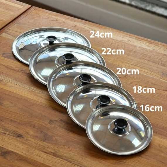 Kit 5 Tampas Avulso para Panelas Alumínio Polido Craqueado 16 a 24cm