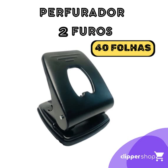 Perfurador furador em  Metal para 40 folhas 2 furos Masterprint MP802