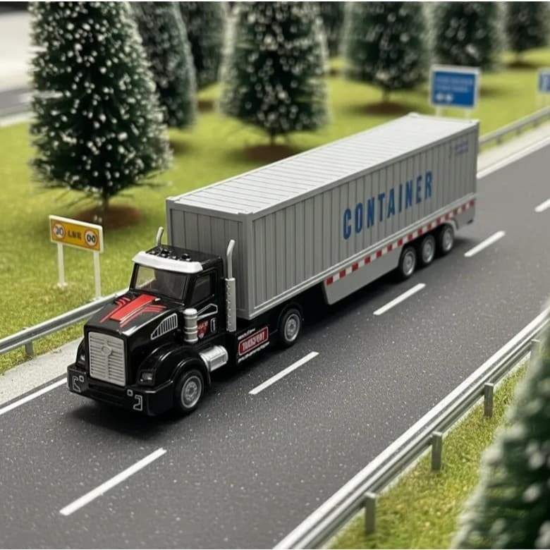 Caminhão Carreta Container Miniatura Metal Fricção - 1 Unidade