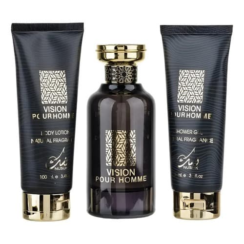 Kit Perfume Vision Pour Homme Edp Unissex 100ml Shower Gel 100ml Body Lotion 100ml