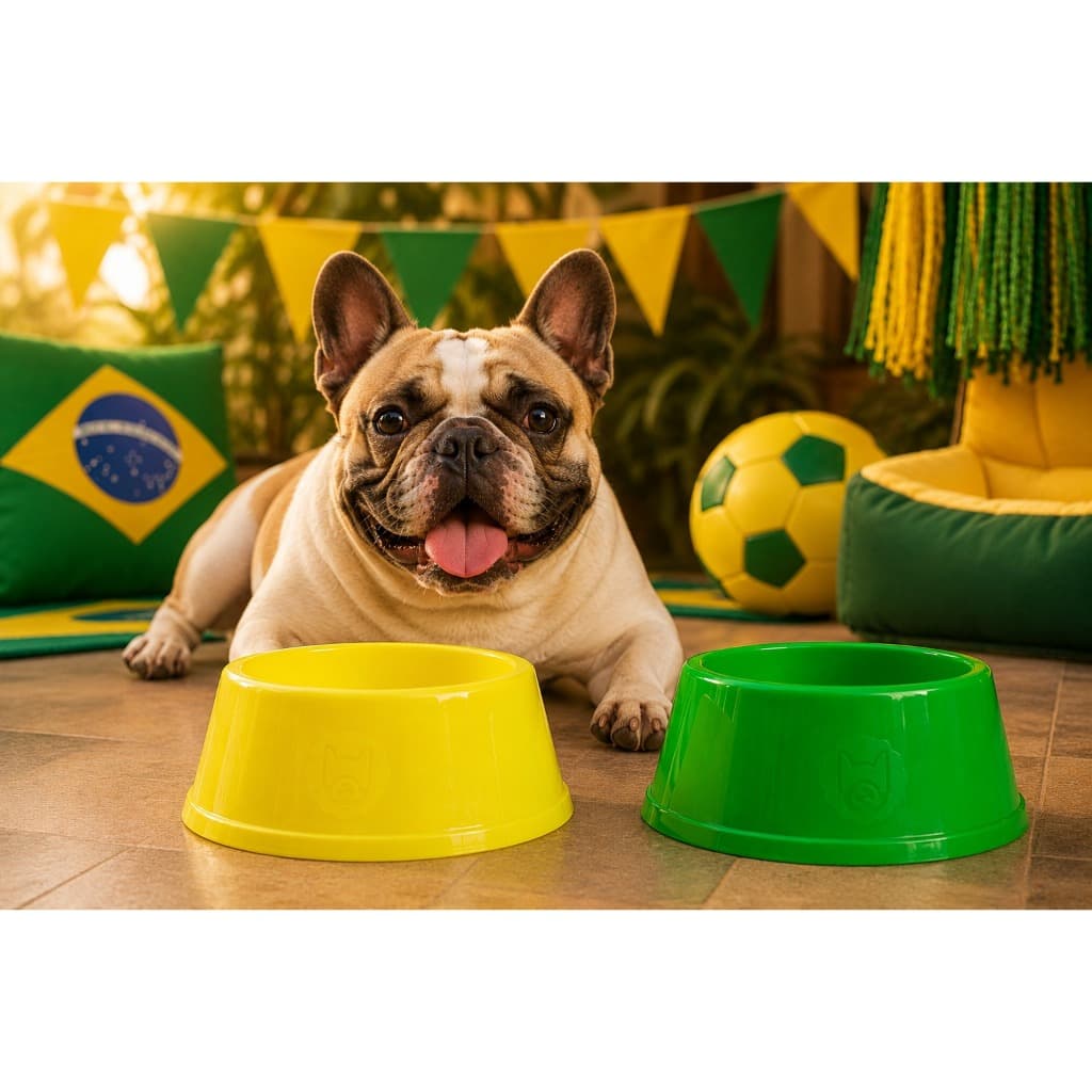 COPA 2026 Comedouro Pote Ração Água Tamanho M 750ml para Cães de Porte Médio Color BPA Free