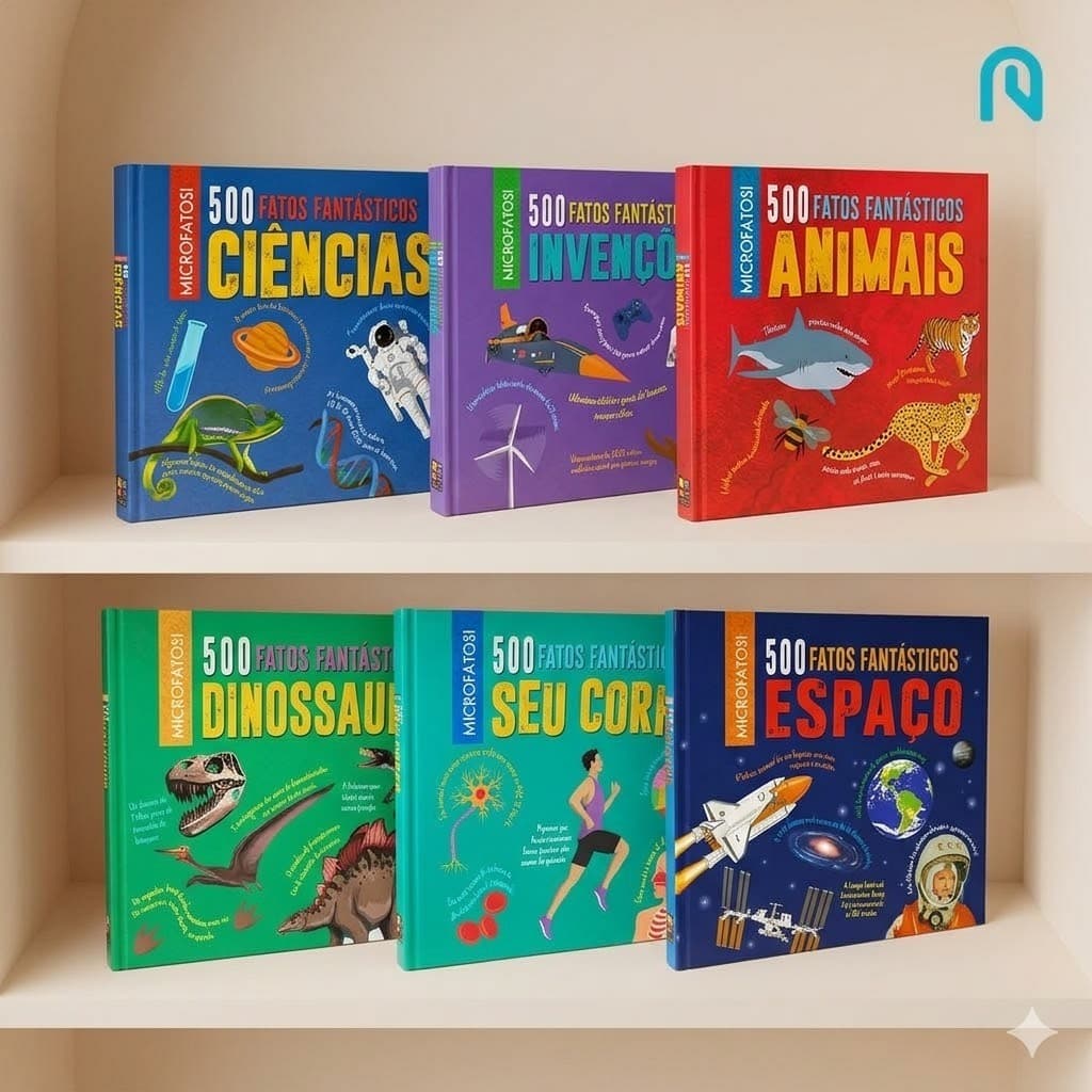 500 Fatos e Microfatos Para Crianças Livros Educativos Ilustrados Infantil infantil aprendizado