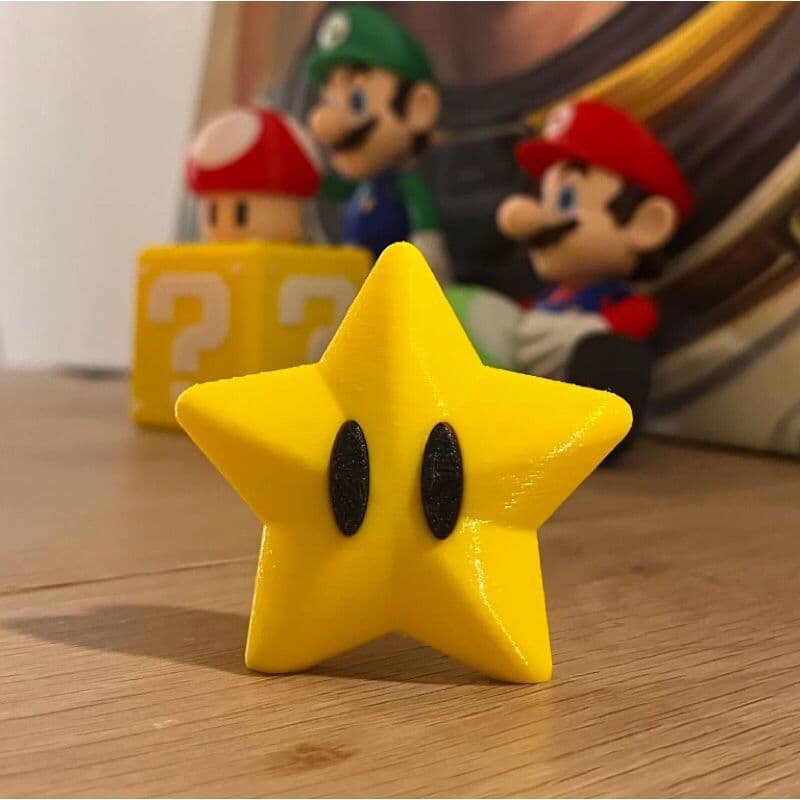 Estrela Super Mario Decorativa Impressa em 3D | Decoração Geek Gamer