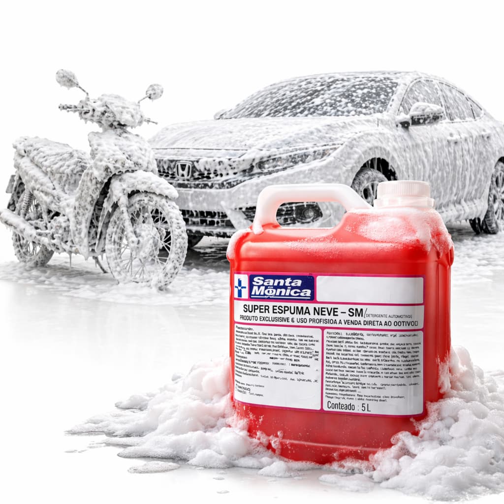 Shampoo Automotivo 5L Super Espuma Neve pH Neutro Alta Espuma Snow Foam Alto Rendimento Profissional