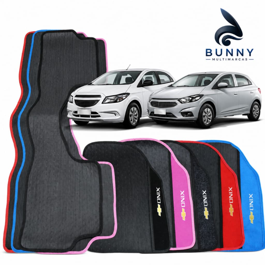 Tapete de Carro Onix 2013 a 2019 Borracha 3 Peças Traseiro Inteiro Tapete Automotivo Personalizado Impermeável