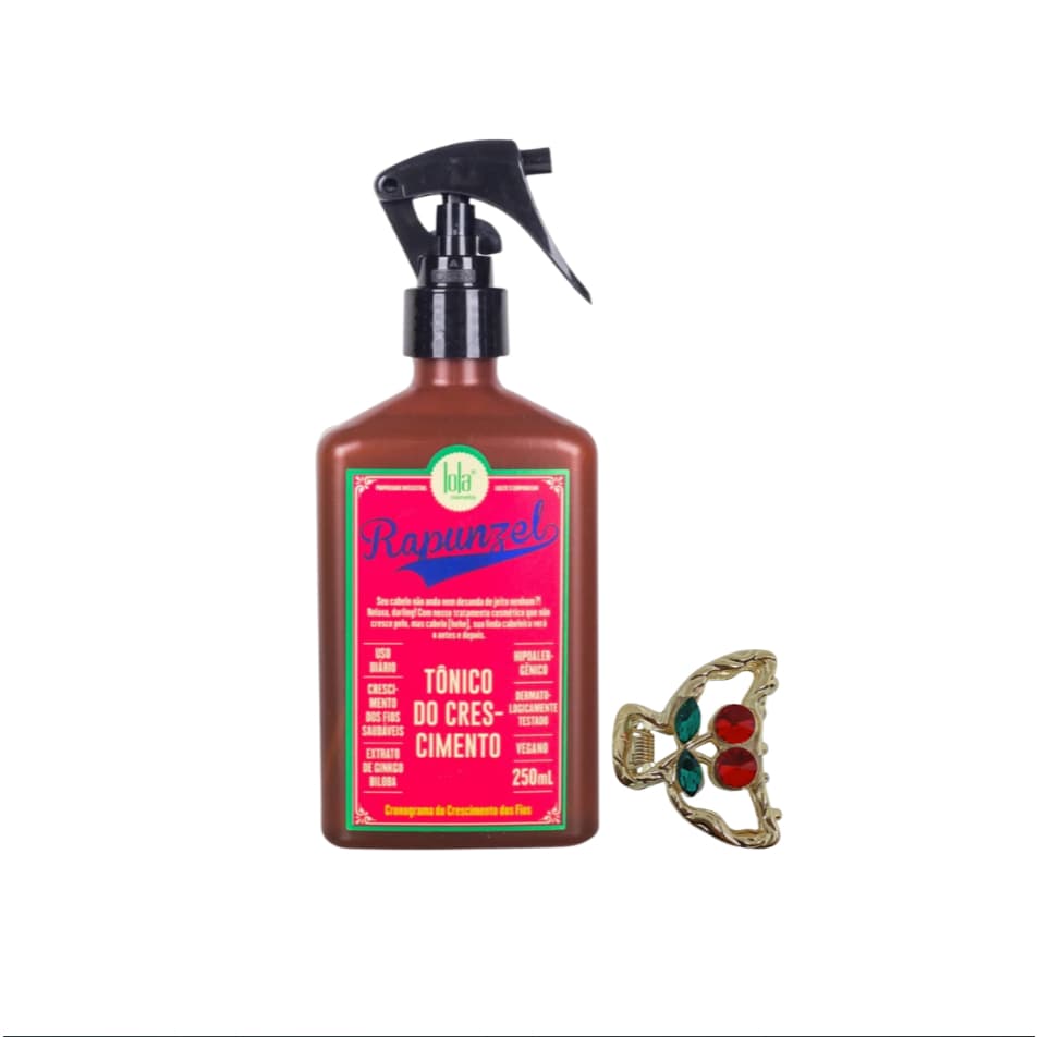 Tônico de Crescimento Rapunzel Lola Cosmetics 250ml Com Acessório Sortido