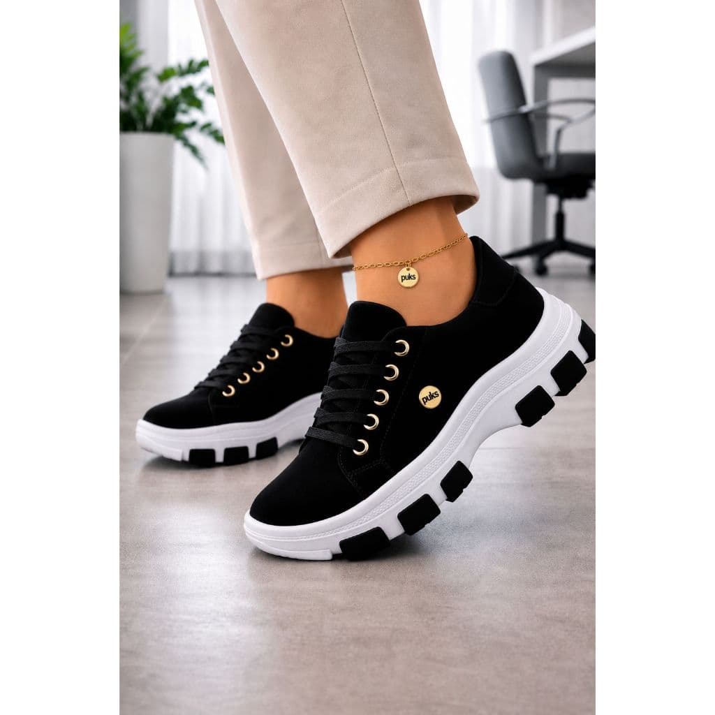 Tênis Plataforma Casual Sola Alta Feminino Confortável envio imediato!