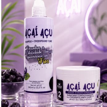 Kit Açaí Açu -  Shampoo + Máscara -  ReagLiss