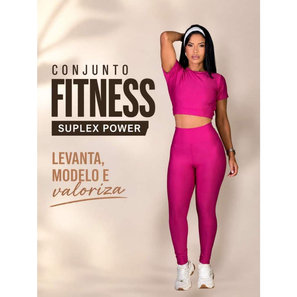 CONJUNTO FITNESS FEMININO CALÇA SUPLEX POWER