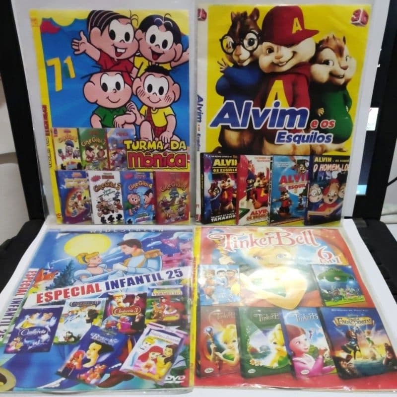 dvd coleção infantil kit 4 dvds completo novo copia