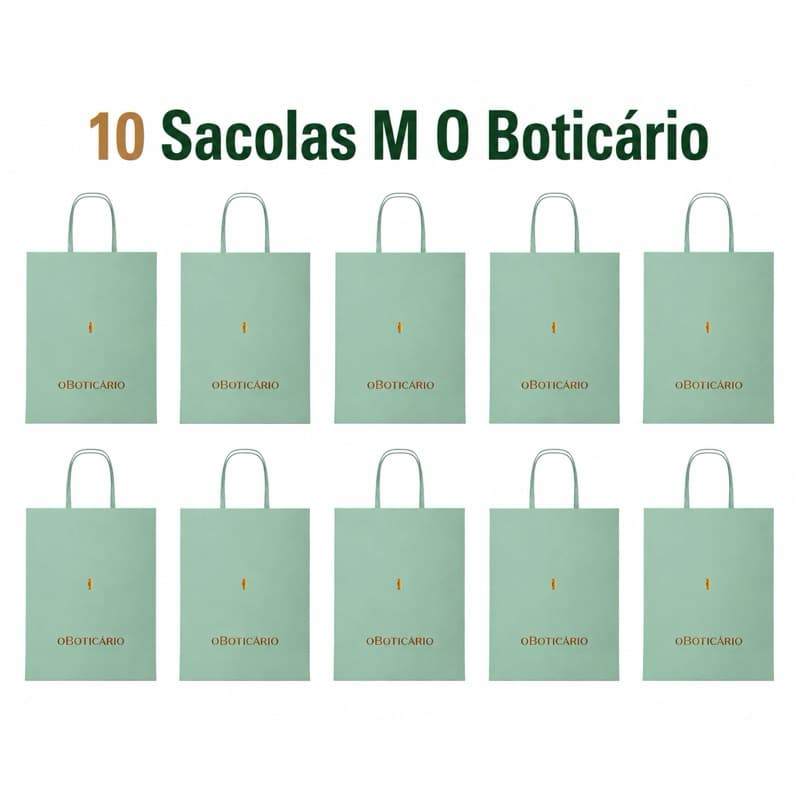 Kit Sacola Presente O Boticário Tamanho M (10 unidades)