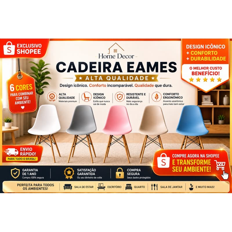Cadeira Eames Eiffel  Modelo Original- Varias Cores
