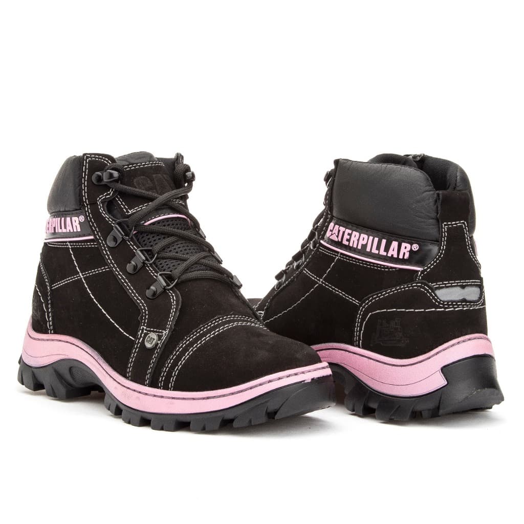 Bota Coturno Feminina Super Confortável De Couro Resistente a Agua