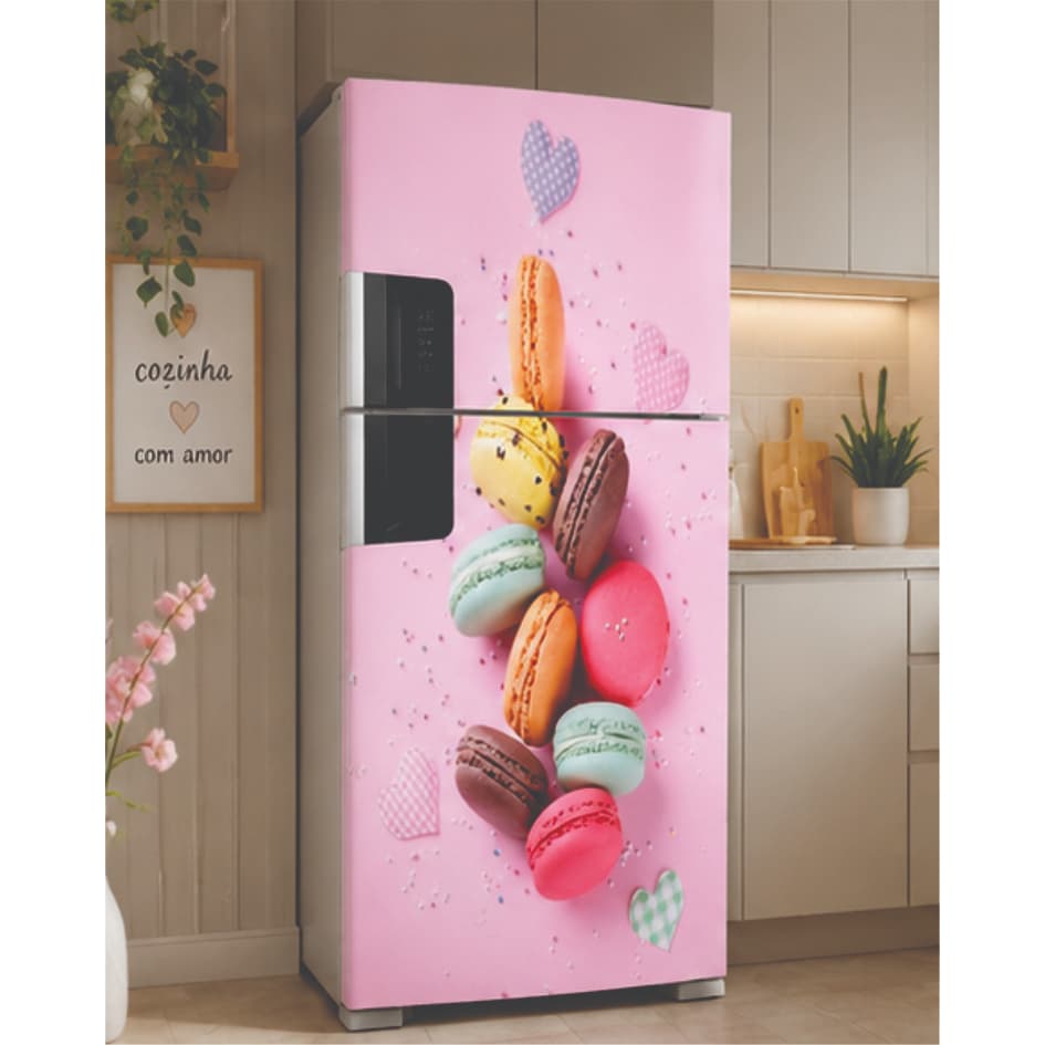 Adesivo Confeitaria Bolos Doces Geladeira Envelopamento