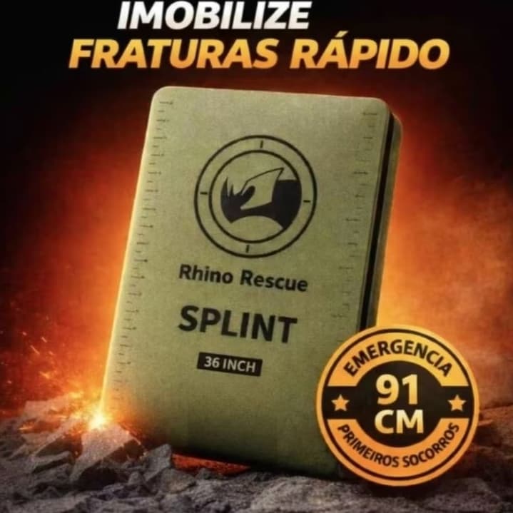 Splint Rhino Rescue Tala Moldável Impermeável - APH/IFAK