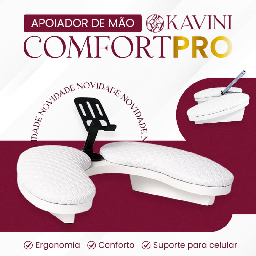 Apoio Apoiador Suporte de Mão Braço Comfort Pro Manicure Profissional Ergonômico Nail Design Unhas Gel Mesa U tipo C