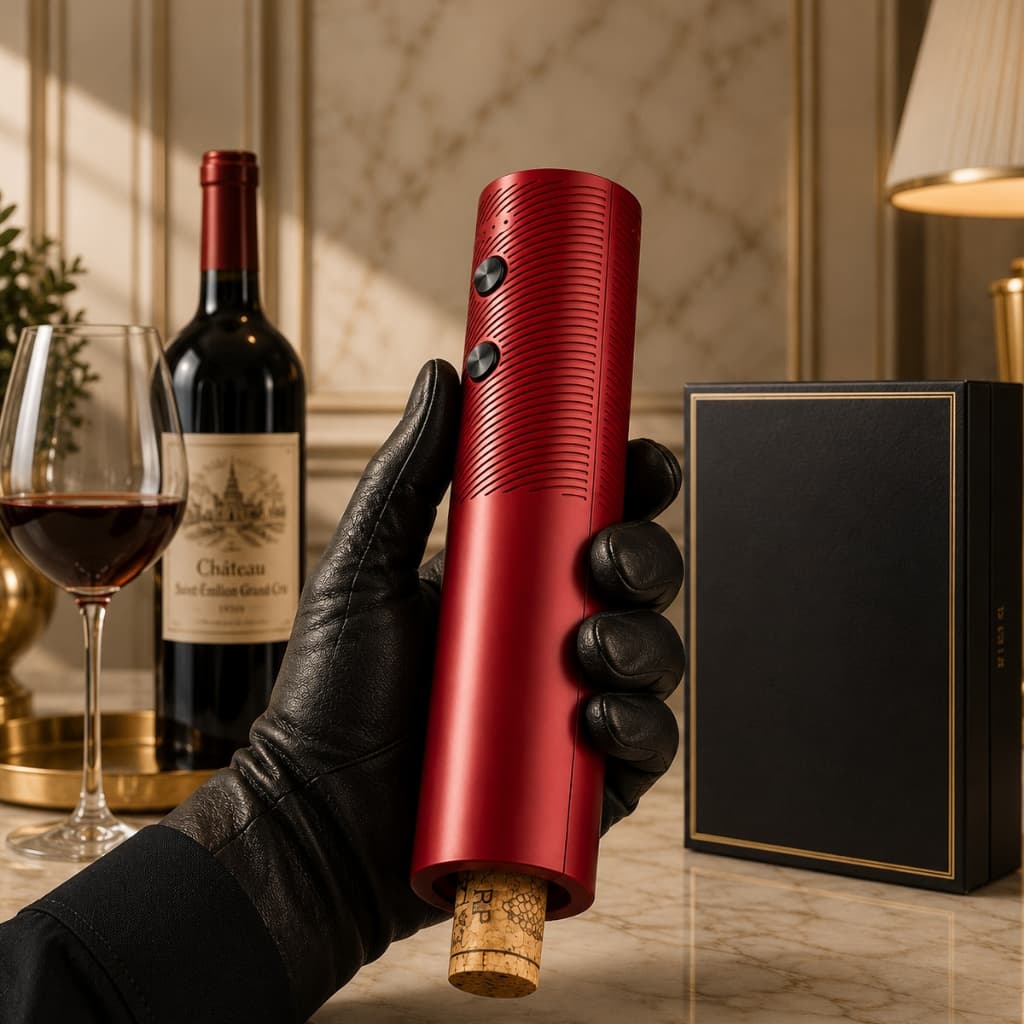 Abridor de Vinho Elétrico Automático Saca Rolha Recarregavel