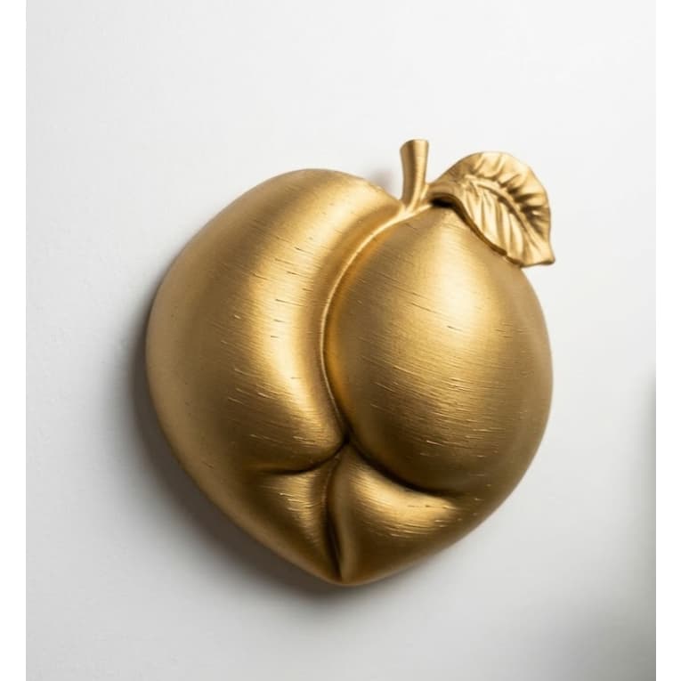 Bumbum de Pêssego 20cm Decorativa de Parede Clínicas Estética Consultório Odontológicos Harmonização