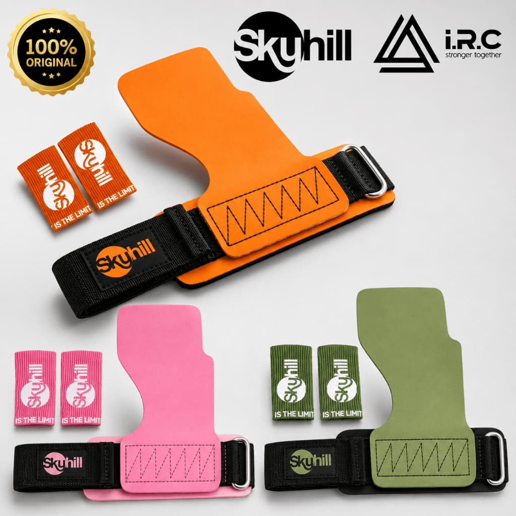 Hand Grip Cf Ultra Skyhill Luva Para Crossfit + Munhequeira Canelada Skyhill Envio Rápido