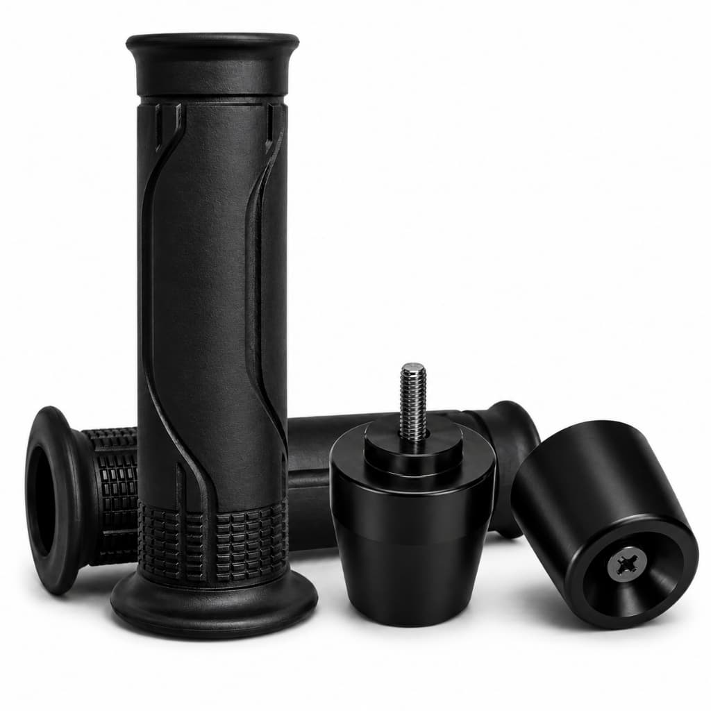 Kit Manopla CG Cargo + Pesinho PCX Preto CB300 Xre300 CG Fan Titan Start Cbx250 Universal