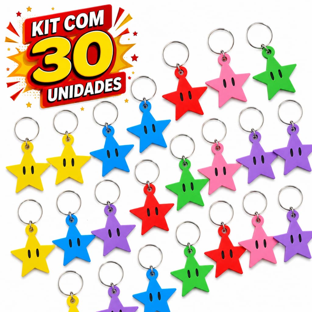 Chaveiro de estrelas coloridas fofas para festas mimos, lembrancinhas , revenda
