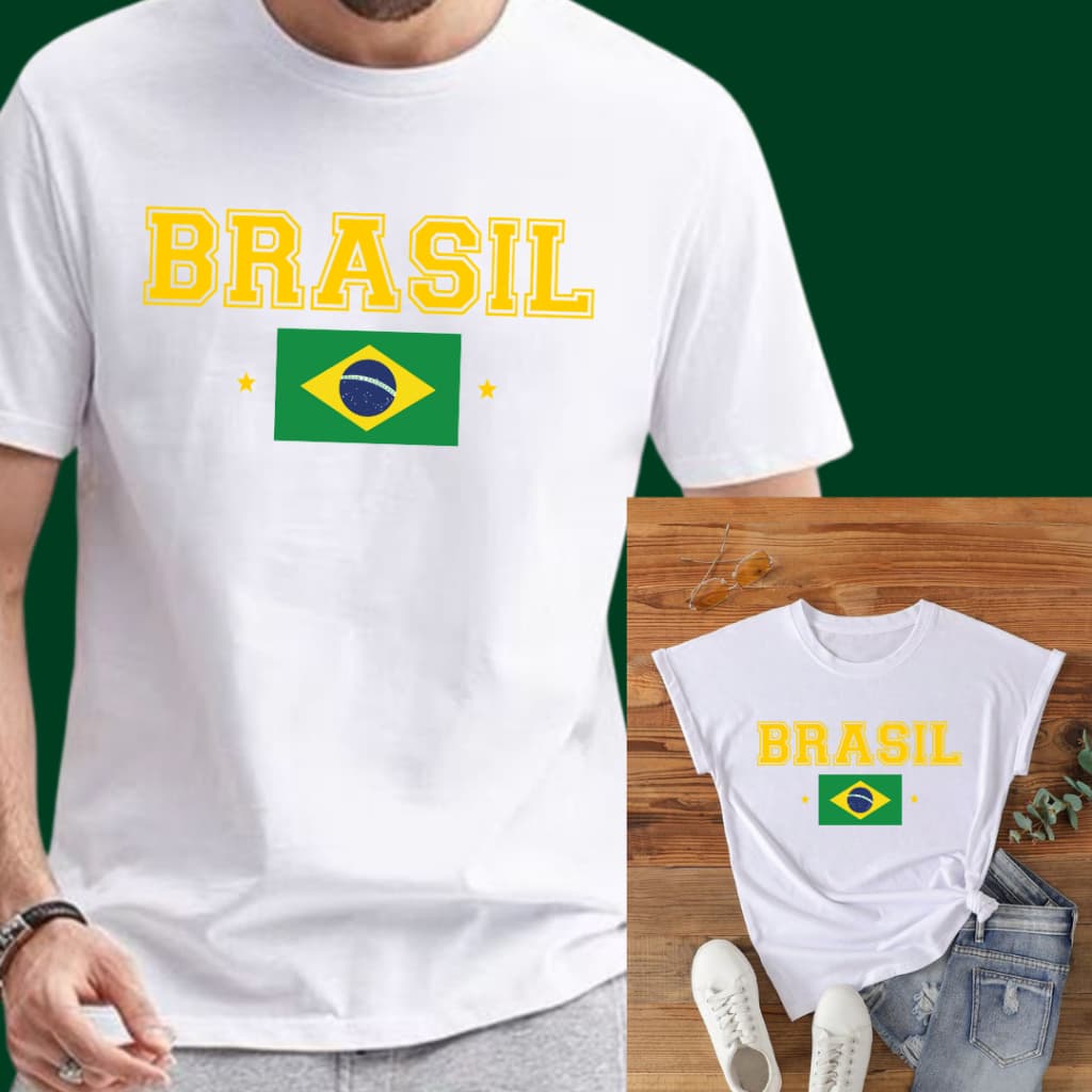Camiseta Torcida Copa Brasil Masculina Feminina Estampa