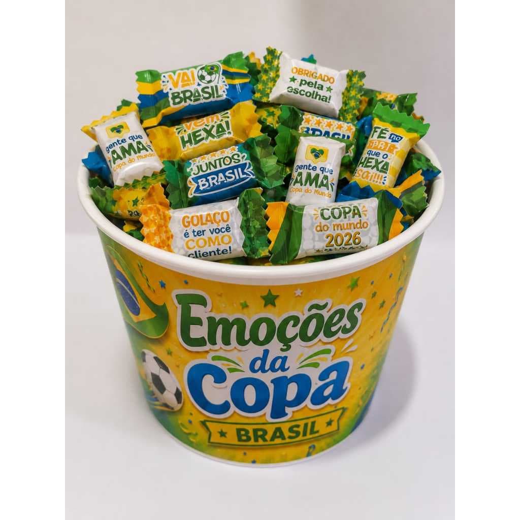 Baldinho com 100 balinhas Copa do Mundo 2026 Brasil
