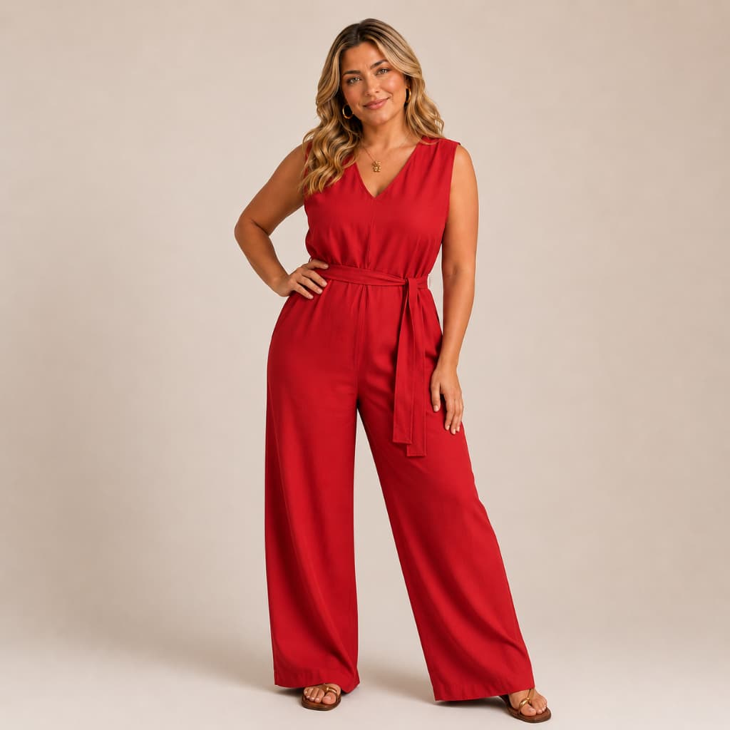 Macacão Romana Soltinho Roupa pro Natal e Ano Novo Look Luxuoso