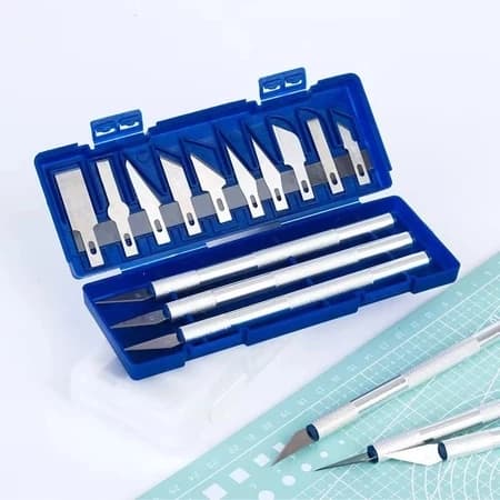 Kit Estilete Precisão 13 Peças com Estojo Magnético - Ideal para Artesanato, Artesão e Modelismo