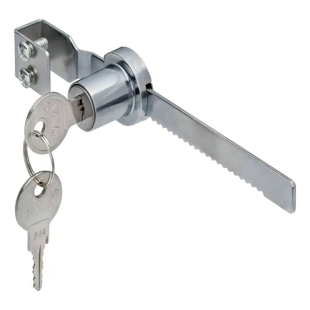 Fechadura Jacaré Para Vitrine Ou Freezer Trava Cromada 140mm
