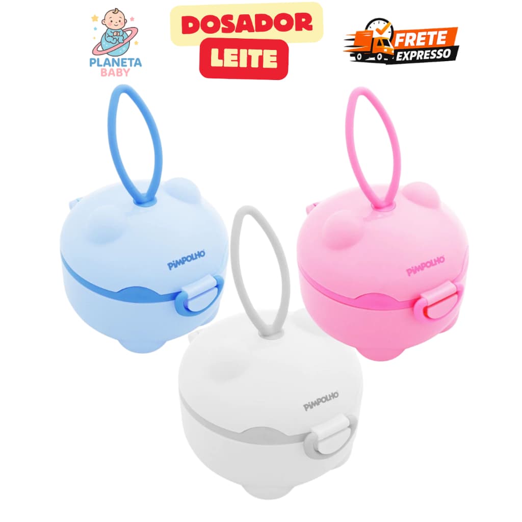 DOSADOR DE LEITE PO COM DIVISORIA PIMPOLHO ROSA MENINA DIVISAO