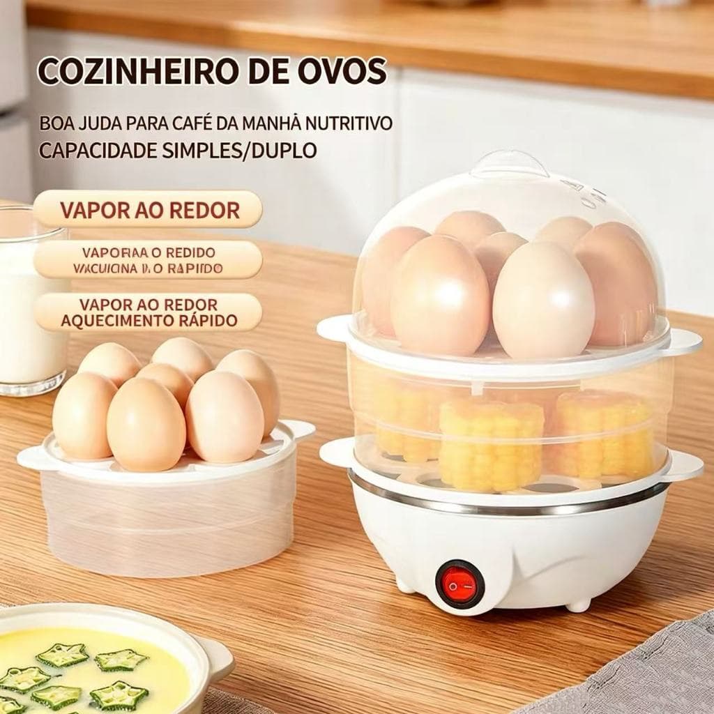 Cozedor De Ovos Portátil Elétrico Cozinha A Vapor 110v/220v