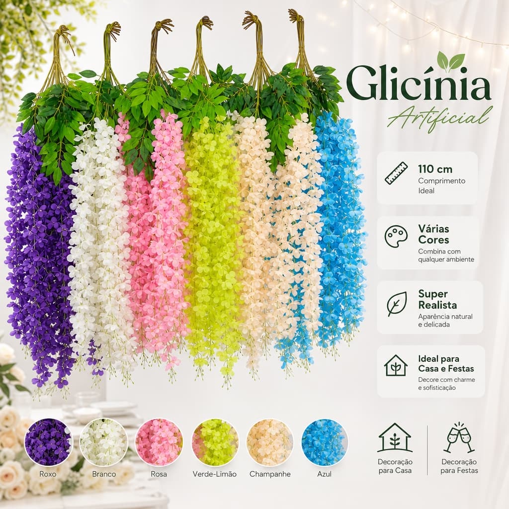 90CM Kit 12 BUNGA AMARANTHUS Glicínia Artificial Pendente Decoração de Casamento Decoração de Casa Jardim Parede Externa