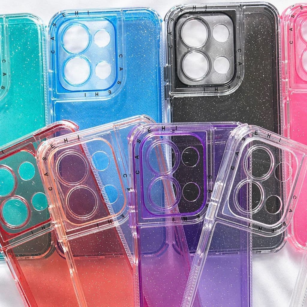 Capa Capinha Com Glitter Para Redmi Note 13 4G/Note 13 5G/Note 13 Pro 4G/Note 13 Pro 5G Case Anti-Impacto Com Brilho
