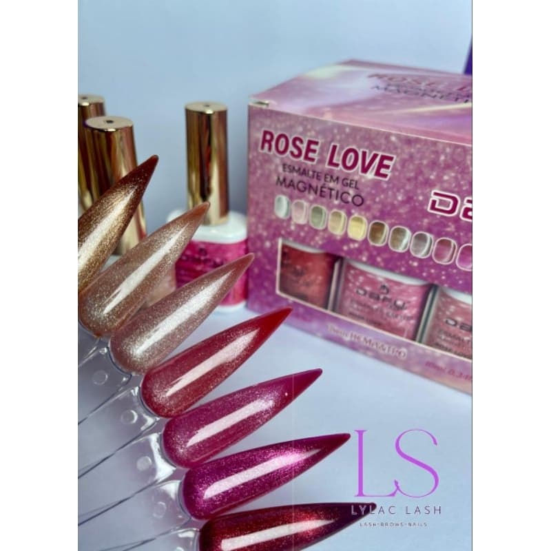 Esmalte em Gel Magnético Coleção Rose Love Dafu Cat Eyes UV/LED