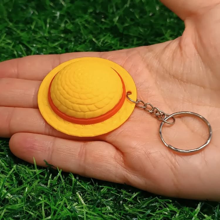 Chaveiro Luffy Chapéu de Palha One Piece Anime Presente Fãs Colecionador